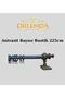 Anthracite Wooden Headed Aluminum Pipe Rustic Curtain Hanger Without Rails 225 Cm