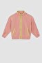 Girl's Crew Neck Fleece Soft Lined Cardigan