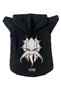 Hooded Fleece Sweatshirt Dog and Cat Outfit & Dress - Black Flying Monster - Size XS
