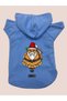 Hooded Fleece Sweatshirt Dog And Cat Outfit & Dress - Blue Pizza Dad