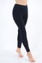 Women's Winter Navy Blue High Waist Belt Detailed Thermal Raised Leggings - 2
