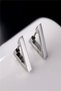Set of 2 Triangle Steel Earrings 2 Pairs Stainless Earrings for Women Men Unisex 316l Steel Earrings - 6
