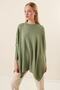 15783 Slit Poncho Sweater - Çağla