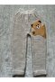 Unisex Felted Teddy Bear Detailed Thick Knitted Winter Trousers