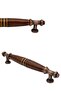 128 Mm Real Porcelain Distressed Cabinet Drawer Cover Handle Furniture Retro Brown Handle
