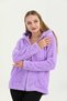 Welsoft Zippered Hooded Short Fleece Cardigan Lilac - 2