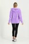 Welsoft Zippered Hooded Short Fleece Cardigan Lilac - 5
