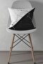 Marble Pattern, Marble Patterned Throw Pillow, Black Throw Pillow, White Throw Pillow, Black White Throw Pillow, 43x43cm