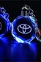 Led Keychain with Toyota Logo 2D Blasting Crystal Led Lighted Keychain, Car Keychain - 2