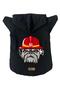 Hooded Fleece Sweatshirt Dog And Cat Outfit & Dress - Black Firemen - Size Xs