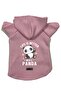 Pink Panda Print Hooded Fleece Sweatshirt and Outfit - Size m