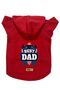 Hooded Fleece Sweatshirt Dog And Cat Outfit & Dress - Red Best Dad