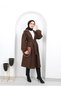 Belted Women's Hijab Coat with Gathered Sleeves - 3