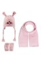 1-4 Years Girl's Scarf Beanie Gloves Set of 3 - 4