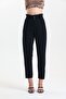 Black High Waist Elastic Waist Mom Jean Jeans - 2