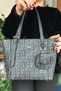 New Season Women's Hand and Shoulder Bag with Mini Wallet 3018-gd Black