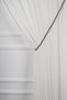 Gray Color Classic Cord Double Breasted Tulle Curtain Background Collection Rope 250 Cm - 3