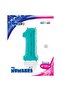 Number Balloon Foil 100 Cm Tiffany Mint Green 1 - 3
