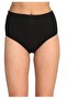 Women's Black Abdominal Seamless High Waist Bato Panties