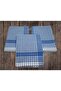 German Napkin 10 Pieces Natural Woven Fabric 50x70cm Dark Blue - 3