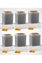 Flour and Legume Container 4.5 Liter Gray 6 Pieces