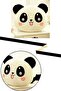 Cute Plush Baby Panda Pillow with Decorative Heart Cheeks 30 cm - 2