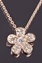 Moulin Zircon Stone Flower Figure Necklace - 3