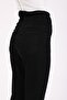 Black High Waist Lycra Belt Gathered Button Detailed Mom Jean Jeans - 5