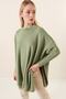 15783 Slit Poncho Sweater - Çağla - 3