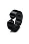 Unisex Black 3 Pieces Non-Hole Squeezed Magnet Steel Earring Set - 3