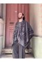 Recycle Unisex Ethnic Motif Poncho, Shawl, Long Scarf, Double Sided Poncho - 6