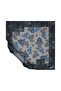 Silver Patchwork Patterned Tivil Silk Scarf