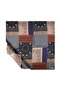 Gri Siyah Patchwork Desenli Tivil Ipek Eşarp