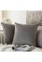 Anthracite Color Premium Velvet Special Throw Pillow Cover 2-Piece 43x43 Cm
