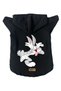 Hooded Fleece Sweatshirt Dog And Cat Outfit & Dress - Black Bugs Bunny