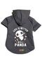 Hooded Fleece Sweatshirt Dog And Cat Outfit & Dress - Anthracite Panda - Size S