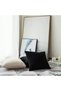 Black Color Premium Velvet Special Throw Pillow Cover 2 Pieces 43x43 Cm - 5