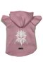 Hooded Fleece Sweatshirt Dog and Cat Outfit & Dress - Pink Flying Monster - Size S