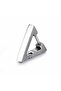Set of 3 Earrings, Silver Triangle, Square, Circle, Surgical Steel Earrings - 2
