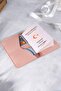 Pu Leather Pink Passport Cover - Passport Holder Travel Wallet - Passport Protector - Notebook Cover - 4