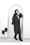 Belted Women's Hijab Coat with Gathered Sleeves - 4