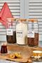 3-Piece Wooden Lid Tea & Turkish Coffee & Sugar Storage Container 1300 Ml Glass Jar