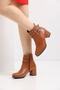 Women's Hermina Tan Leather Double Buckle Ankle Boots - 3
