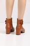 Women's Hermina Tan Leather Double Buckle Ankle Boots - 4