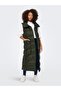 Onlhailey Puffer X-Long Waistcoat with Stand Collar, Hidden Button Long Quilted Puffer Vest