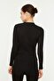 Black High Collar Ribbed Flexible Slim Fit Knitted Blouse TWOAW20BZ0200 - 9