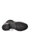 3312k Black Genuine Leather Women's Heeled Boots - 5