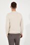 Krem Slim Fit Basic Triko Kazak - 4