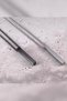 Prism Rod Design Women's Men's Black And Silver Steel Necklace Set of 2