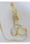 Decorative Ribbon. 16mmx2meter. Cream. Yellow Glitter. No:11 - 3